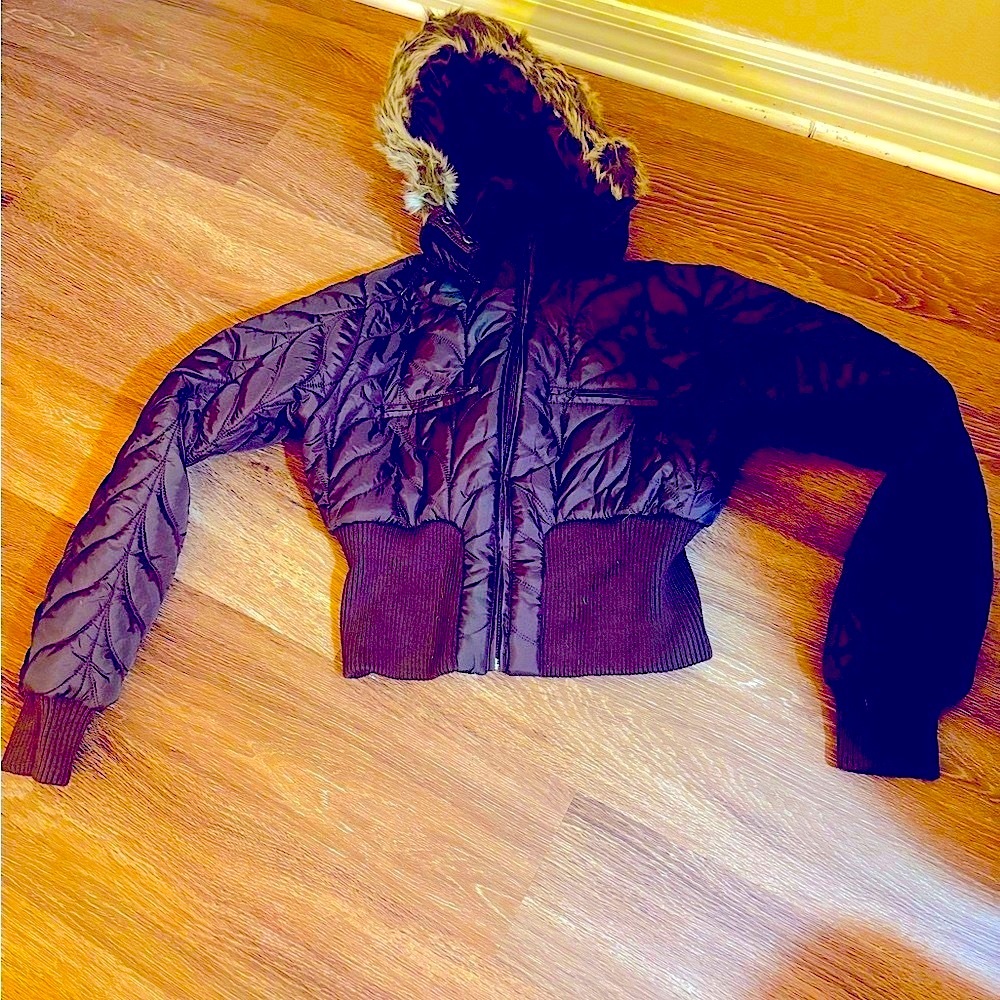 Rosio USA Y2K Vintage Fur Trimmed convertible Puffer Jacket multiple Sizes